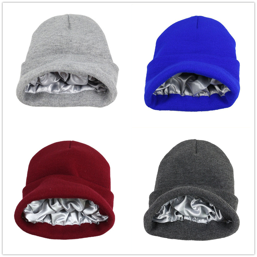 Unisex Satin Lined Knit Beanie - Beanie Cuffed Knit recension och pris